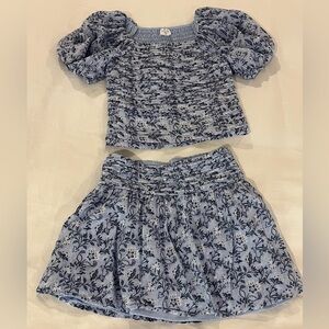 Abercrombie Kids Emerson Puff Sleeve Top and Skort Set